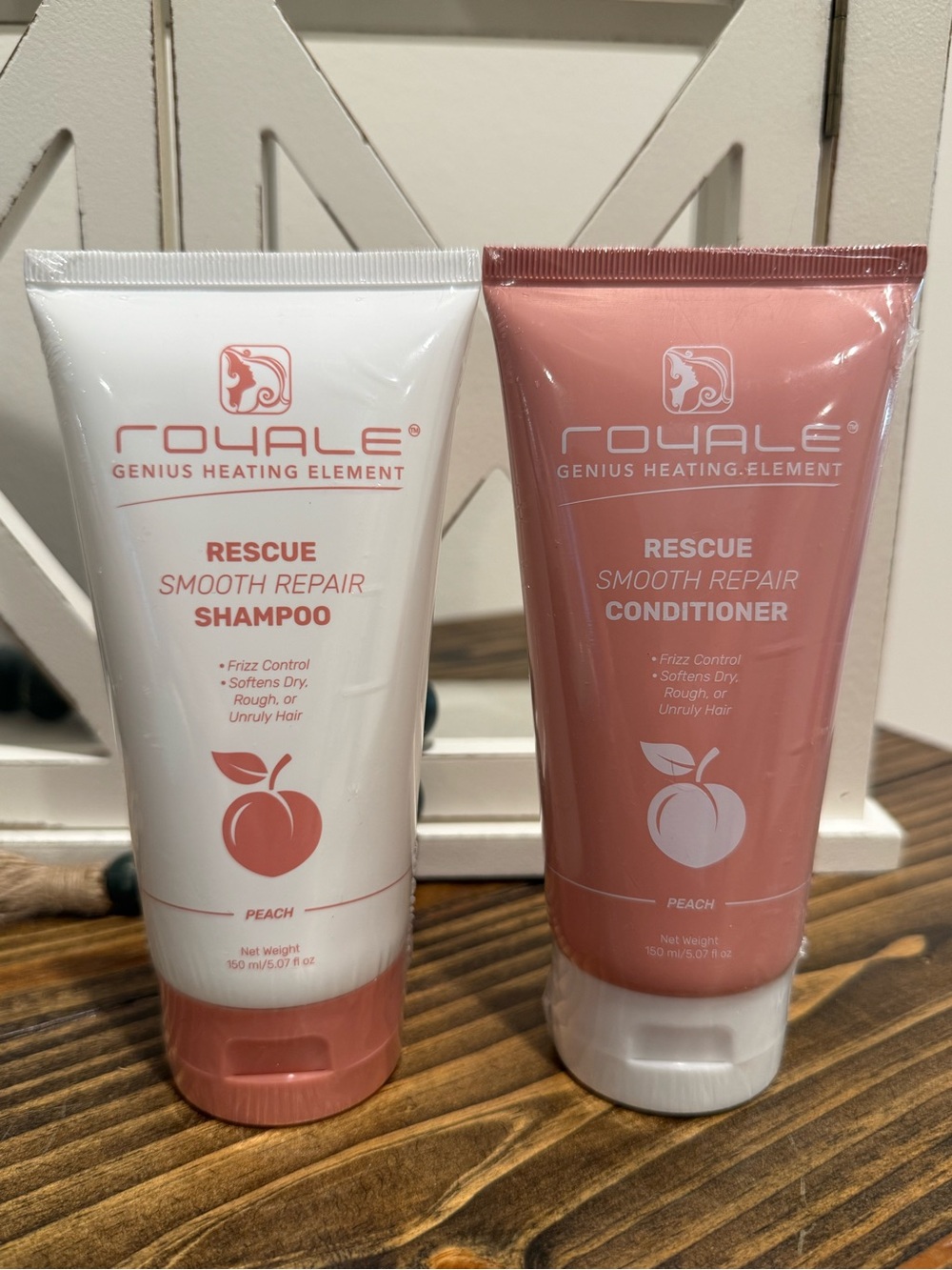 ROYALE Rescue Smooth Repair Peach Shampoo & Conditioner